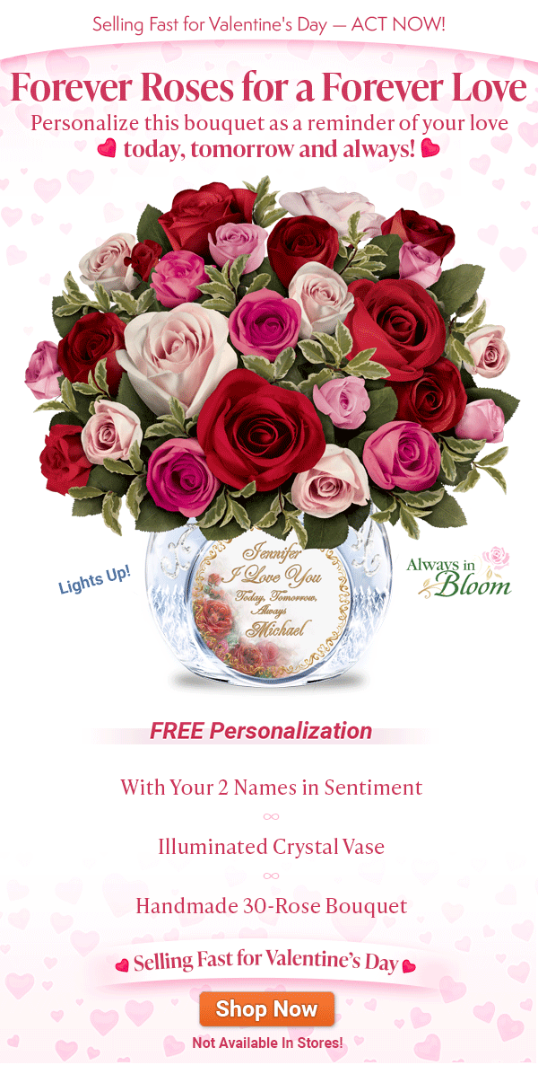 The Bradford Exchange Online Gift a Beautiful Bouquet of Forever Roses