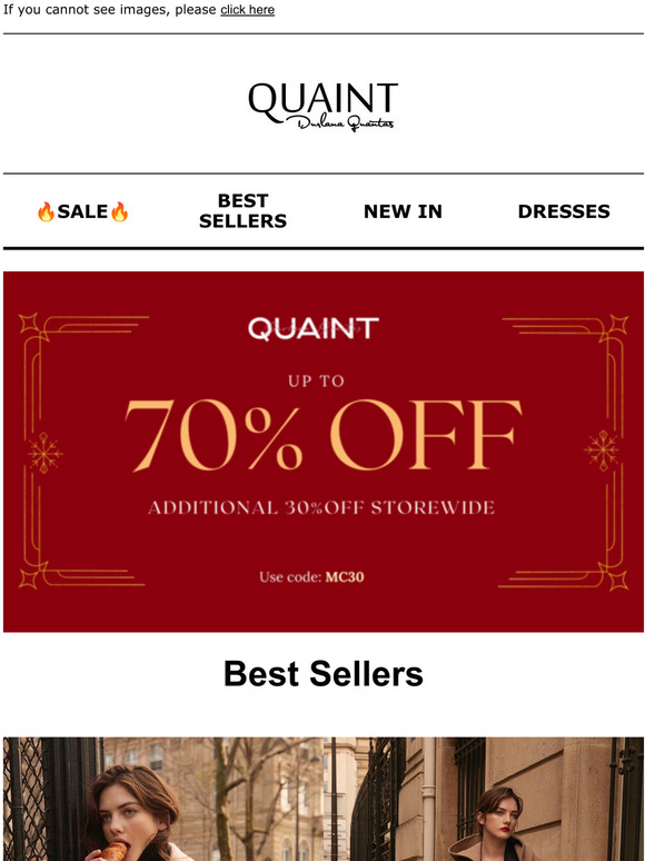 70% Off ALL SALE 30% OFF Everything  CODE: MC30