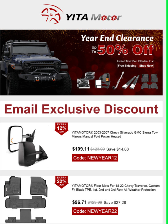 Weekend Savings Event | Up To 50% Off Auto Parts!-YITAMOTOR