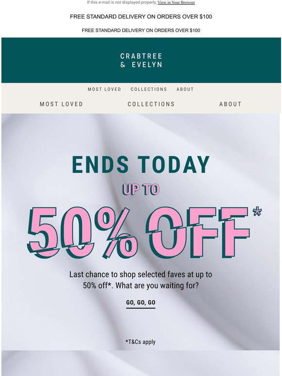 Last day for 50% off