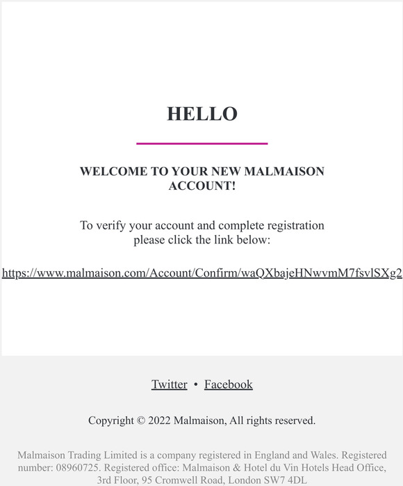 Please verify your new account