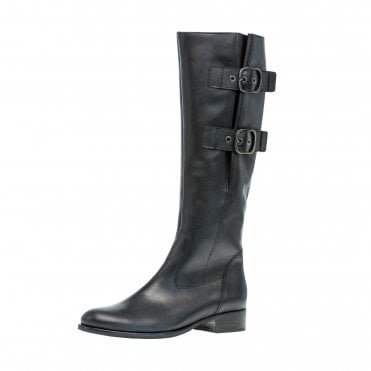 Kingdom Leather Knee High Boots in Black