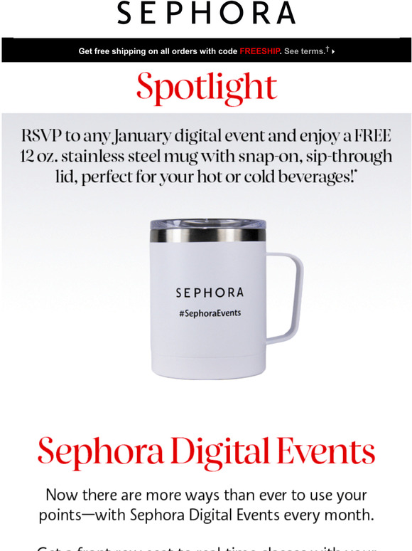 Sephora Discover the latest in beauty with Sephora Digital Events