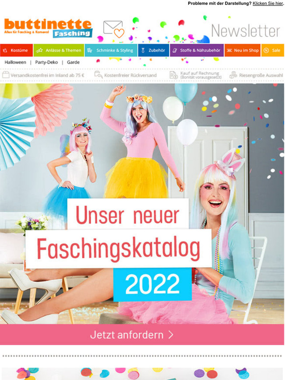 Basteln-de.buttinette.com: Eeeeendlich - Unser Neuer Faschingskatalog ...