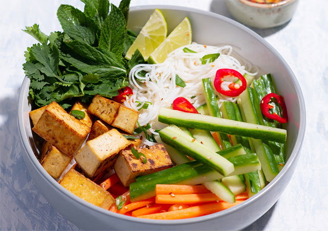 Lemongrass Tofu Noodle Salad