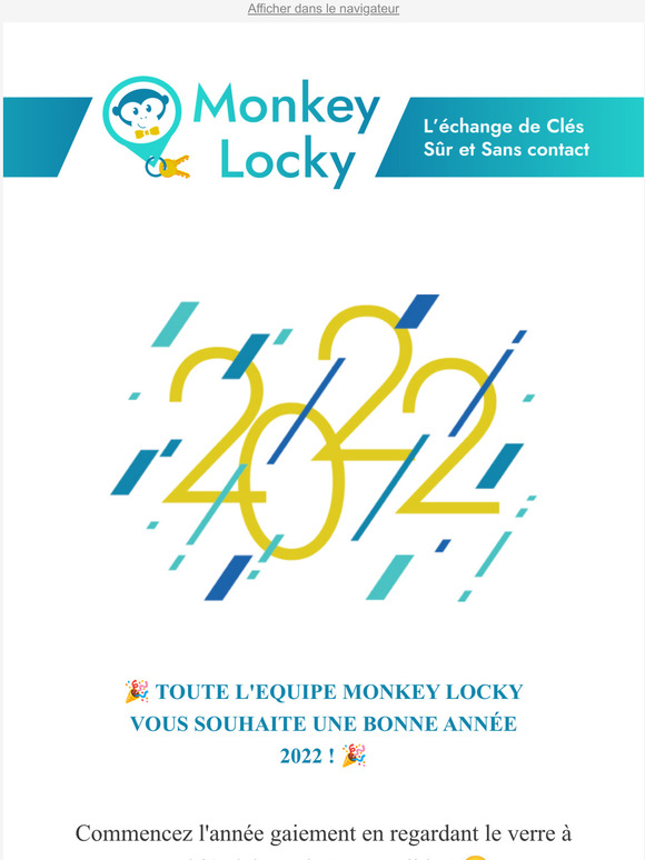 Toute l'quipe Monkey Locky vous souhaite une bonne anne 2022 !