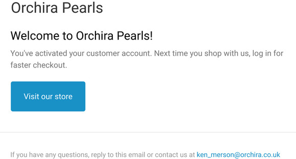 Customer account confirmation