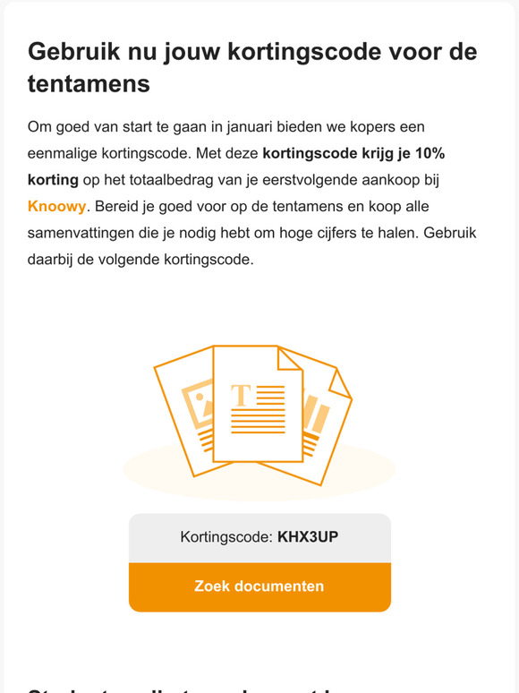 Speciaal voor jou: Korting op samenvattingen