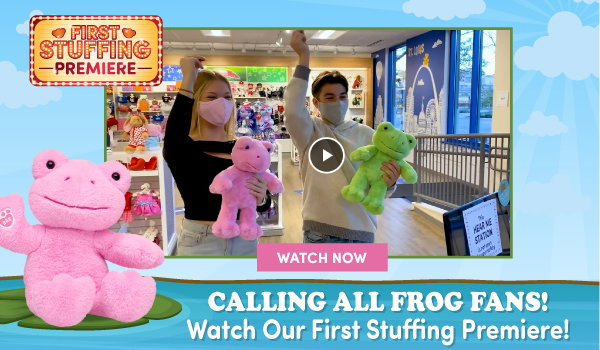 Giant Spring Pink Frog, Online Exclusive Build-A-Bear Unboxing