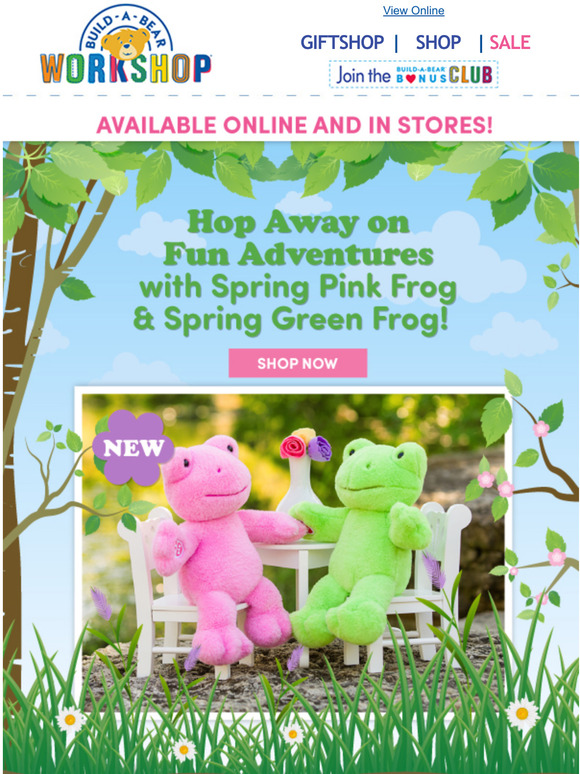 Build A Bear Spring Pink Frog lagoagrio.gob.ec