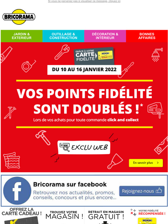 Vos points fidlits sont doubls pour vos commandes click and collect 