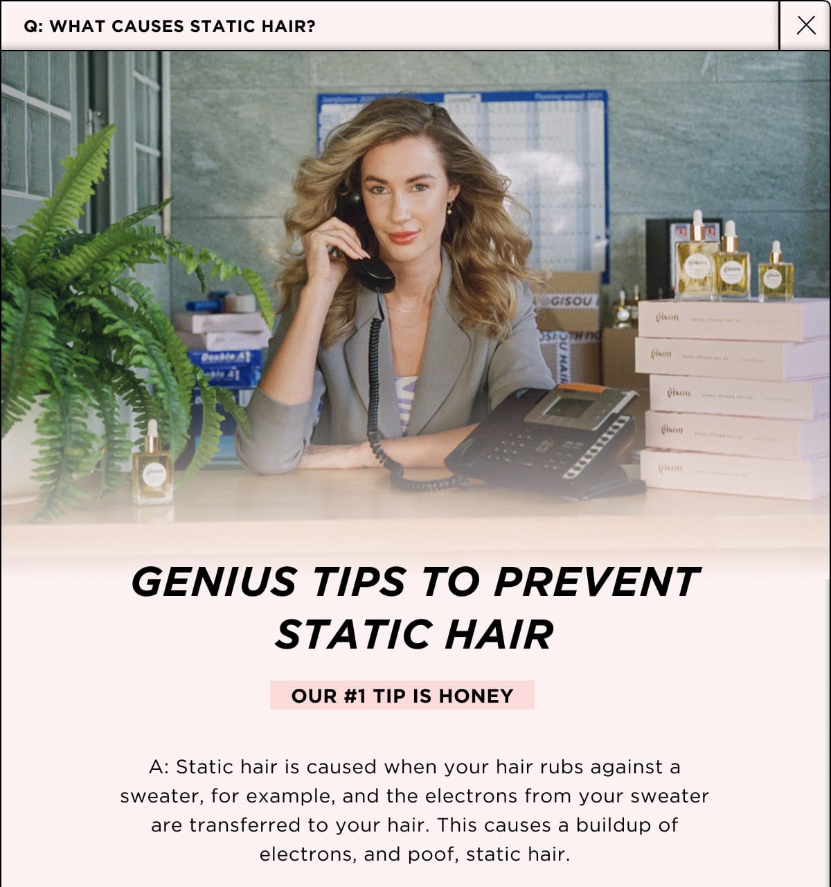 Gisou: Genius Tips To Prevent Static Hair | Milled