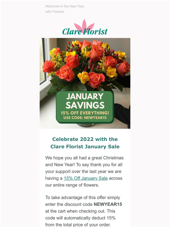 Exclusive January Sale: Save 15% with code NEWYEAR15