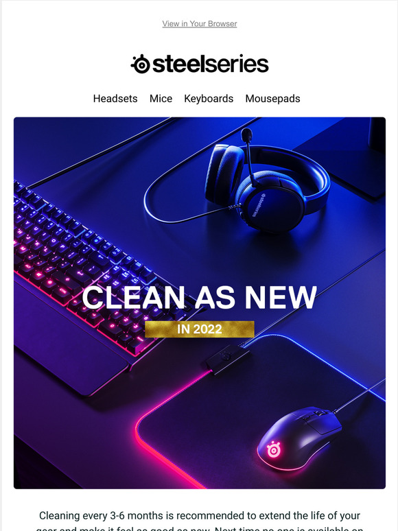 Steelseries When did you last clean your gear? Milled