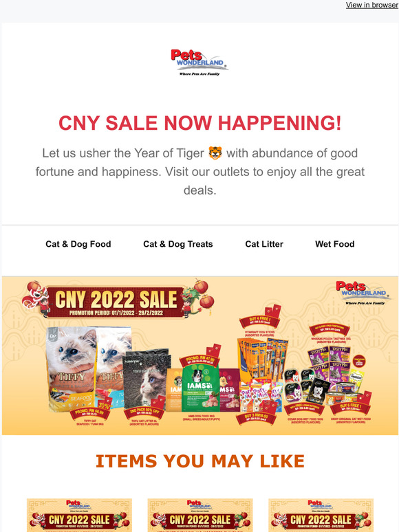 Let's usher the Year of Tiger with Great Deals