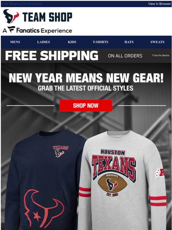 Houston Texans Sideline Gear  Official Houston Texans Shop