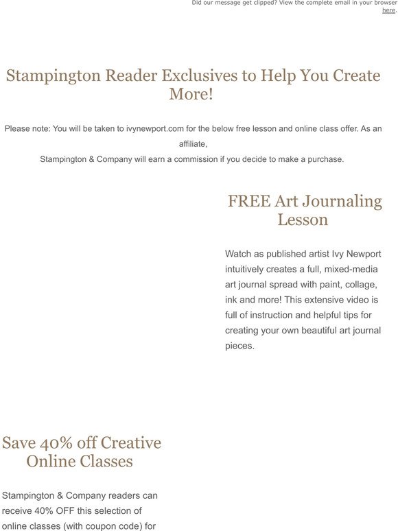 FREE Art Journaling Lesson