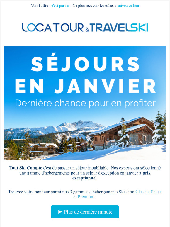 Sjours en janvier : dernires disponibilits !