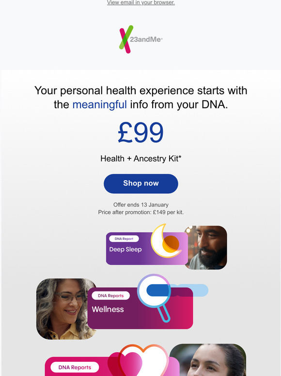 23andMe Last chance 99 Health + Ancestry Kit Milled