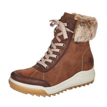 Y4720-24 Aria RiekerTEX Lace-Up Winter Boots in Brown