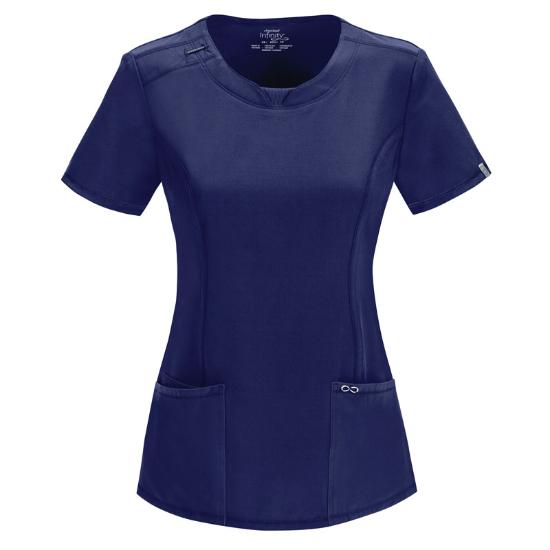 Infinity Women's Round Neck Scrub Top