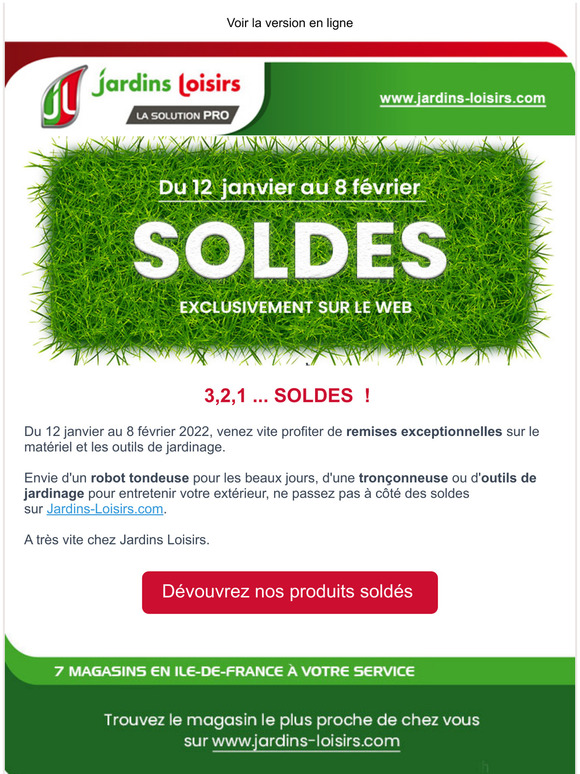  N'oubliez pas les SOLDES pour votre jardin.