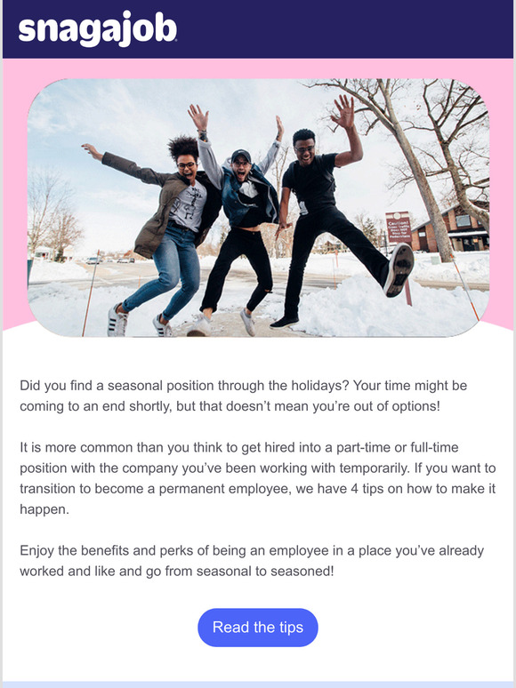 Make your seasonal job permanent