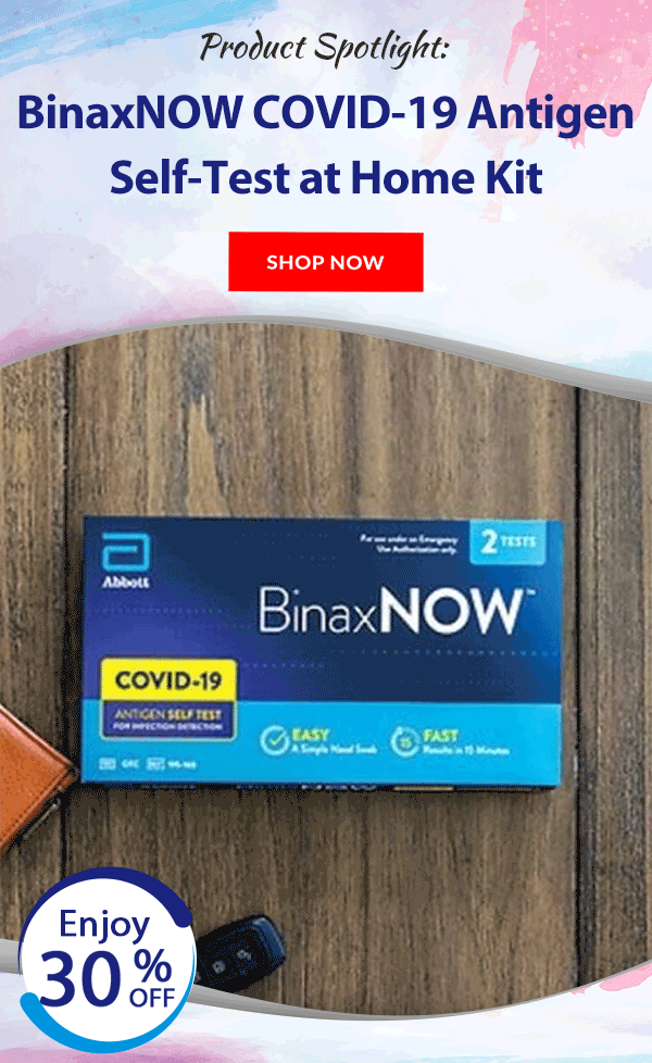 Daily Sale, Inc. 69 BinaxNOW COVID19 Antigen SelfTest at Home Kit