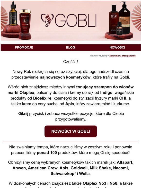 Drogeria Gobli.pl  Nowy Rok - Nowe Kosmetyki! Styczniowe nowoci i promocje w Gobli!