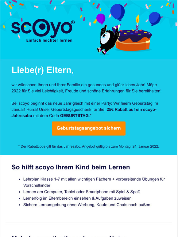 scoyo hat Geburtstag und das feiern wir!