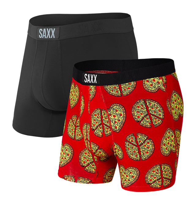 Ultra Black Love Doodles Boxer Brief by Saxx