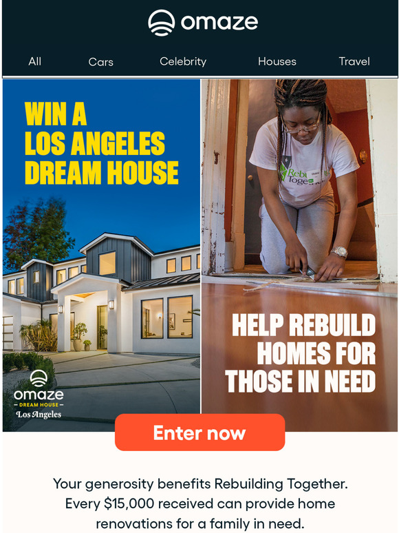 Omaze YOU could win an LA Dream House! Milled