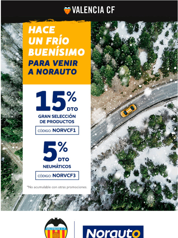 Hace un fro buensimo para venir a Norauto... Y disfrutar de estos descuentos!