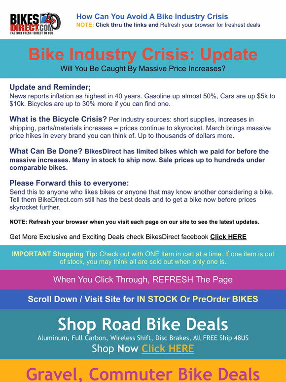 Bikes Direct UPDATE Bike Industry Crisis You May Not Know Milled