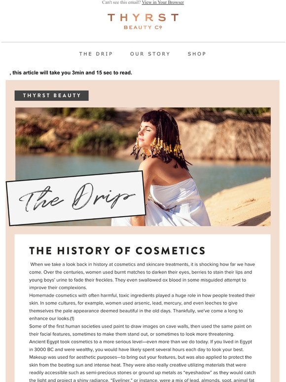 The Drip: The History of Cosmetics