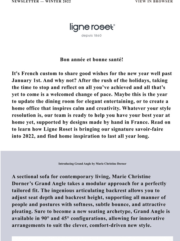 Ligne Roset Winter Newsletter
