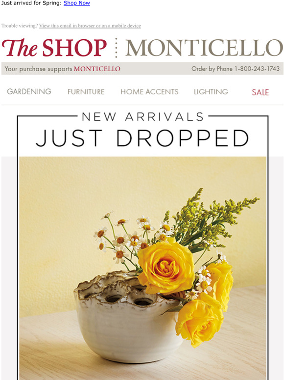 Monticello See What's New for Spring Milled