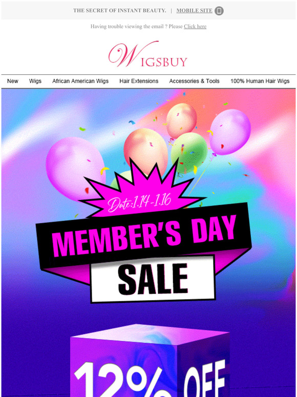 Member's Day Sale, You Get 12% Off!