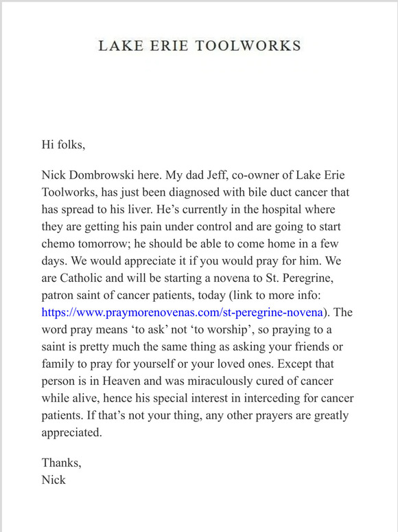 Please pray for Jeff