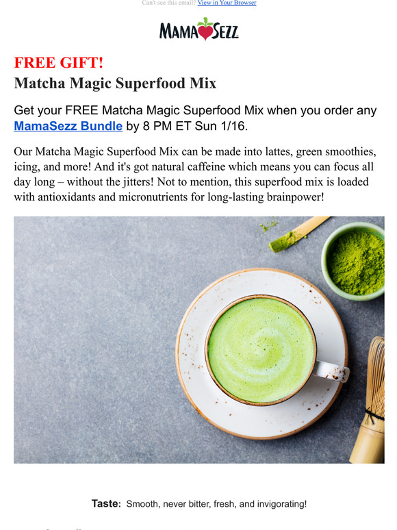 MATCHA MAGIC MIX – Natures Harvest