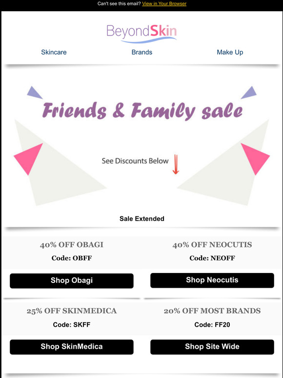 Up to 40% Off Skincare - Sale Extended
