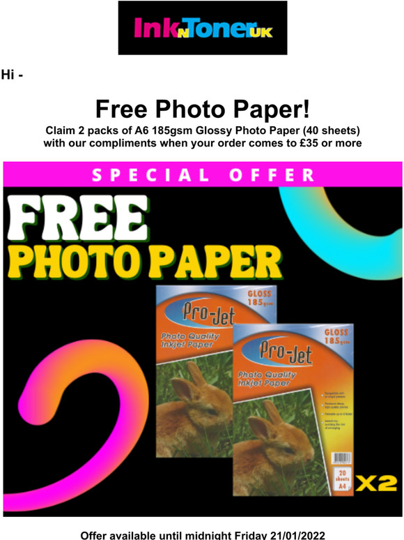 -Have Some Photo Paper With Our Compliments