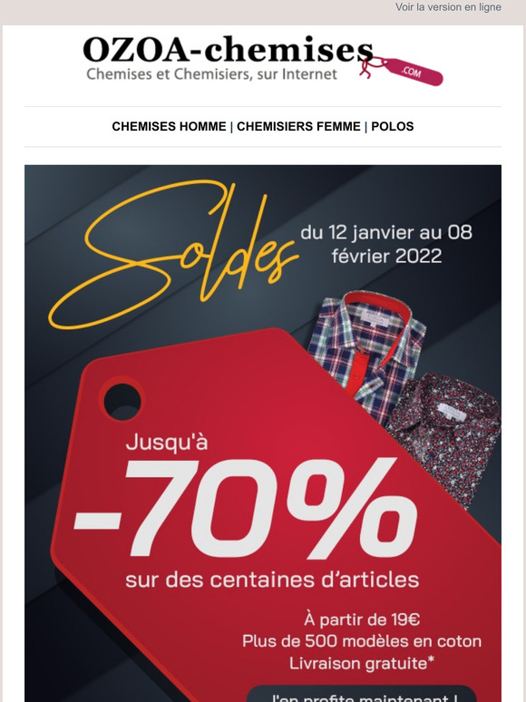 Profitez vite des SOLDES et de jusqu -70% sur le site !