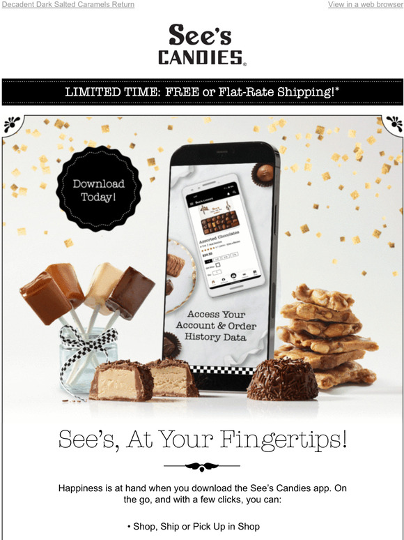 See's Candies, Inc. Download Deliciousness The Sees Candies App Milled