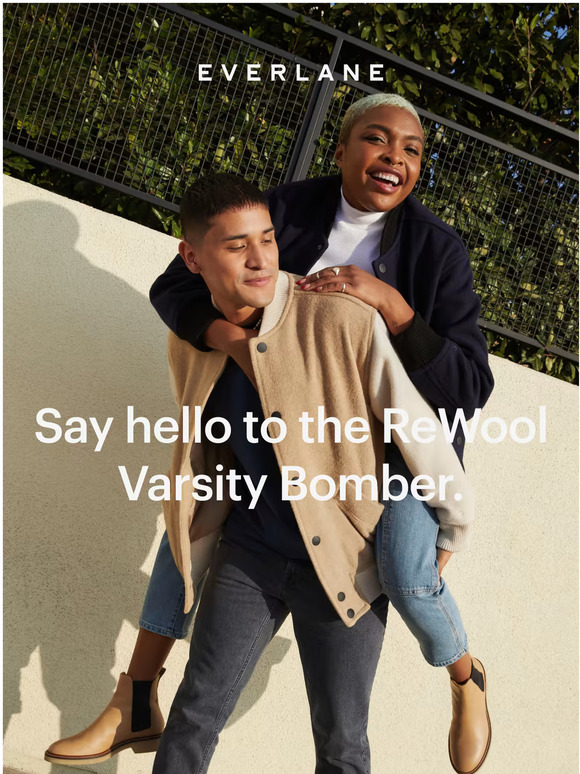 Everlane Introducing The ReWool Varsity Bomber Milled