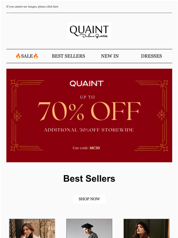 Winter Clearance 30% OFF Everything  CODE: MC30