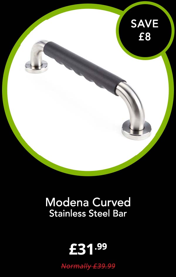 Modena Curved Stainless Steel Bar