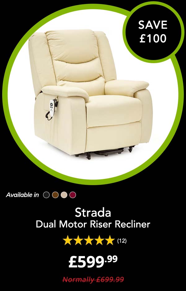 Strada Dual Motor Leather Rise Recliner