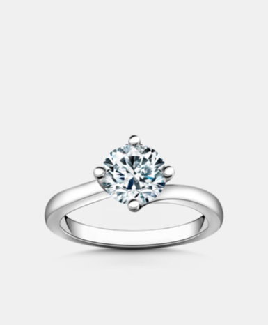 Twist Solitaire Engagement Ring