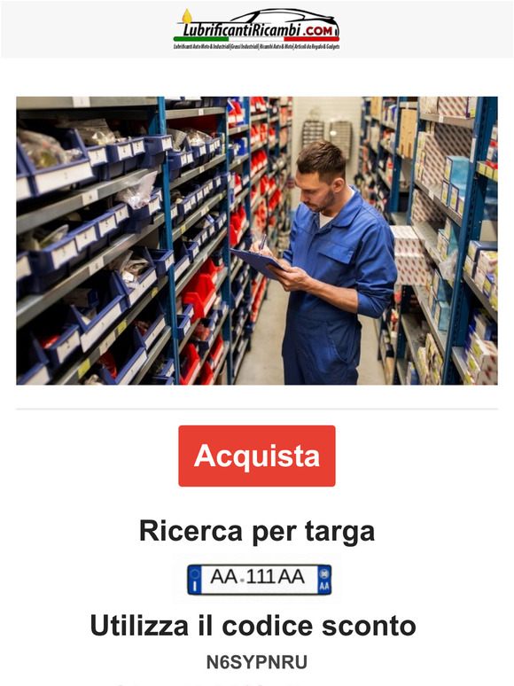 Vendita Ricambi Auto online -36% di sconto